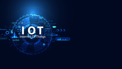 Abstract, IoT, Internet of Things, concepts, electronic devices Connect or send information to each other via the Internet Smart Device,Smart Network and Intelligent Transportation.