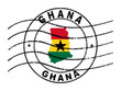 Map of Ghana, Postal Passport Stamp, Travel Stamp