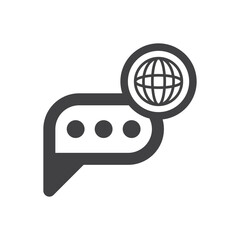 Wall Mural - Online Conversation Chat icon