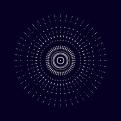 Poster - technology grid sphere. blue sphere consisting of points and lines. modern wireframe elements. vecto