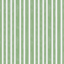 Seamless Pattern With Vertical Watercolor Green Stripes In Vintage Style.