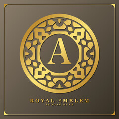 Ornamental luxury letter a logo