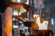 Street food chef wok on fire cooking in Chinatown.