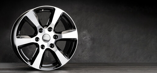 Wall Mural - new alloy wheels for SUV, spare parts for off-road cars copyspace copy space