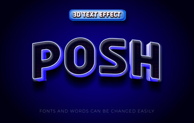 Wall Mural - Posh rich 3d editable text effect style