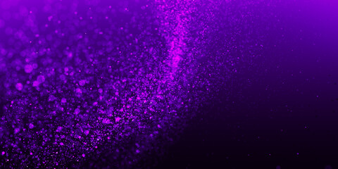 Poster - Abstract blurred purple particles. Luxury background with glitter falling purple particles.