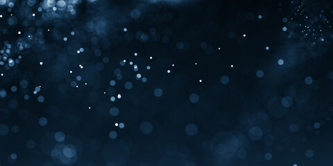 Poster - Abstract particle background. Blue dots background. Dust particles. abstract background with blue particles on black. Glowing magical lights, sparkling glittering effect.