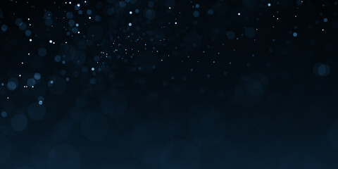 Poster - Abstract particle background. Blue dots background. Dust particles. abstract background with blue particles on black. Glowing magical lights, sparkling glittering effect.