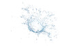Leinwanddruck Bild - 3d clear blue water scattered around, water splash transparent,. 3d render illustration