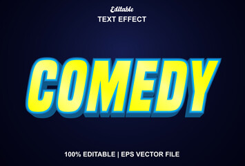 Poster - Comedy text effects with 3d style and can be edited.