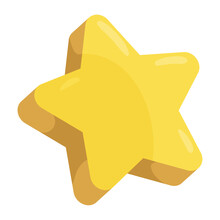 Star Yellow 3d Style