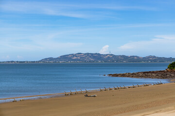 Poster - Taiwan Kinmen sand beach with anti landing spikes