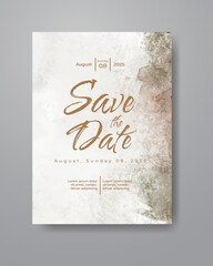 Save the date with watercolor background. Design for your invitation.