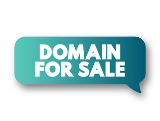 Poster - Domain for Sale text message bubble, concept background