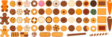 Big Set Different Biscuit, Kit Colorful Pastry Cookie