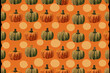 Orange, Green, Red, Yellow, Autumn Pumpkin Pattern, Halloween Theme, Halloween Pattern Collection 4