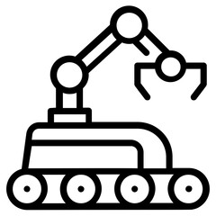 Poster - An editable outline icon of robotics