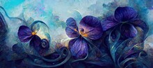 Purple And Yellow Pastel Pansies Free Stock Photo - Public Domain Pictures