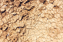 Close-up Of Dry Barren Soil