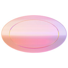 An Abstract Transparent Oval Shape Button Element.