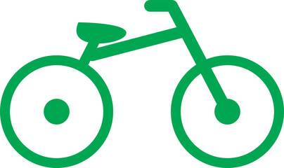 Sticker - bike icon on isolated background