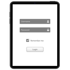 Poster - Login page on tablet