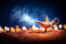 Aladdins Genie Lamp Magic Background