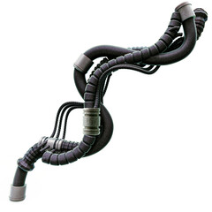 scifi cable wire illustration with transparent background png
