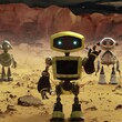 The robot on the Mars