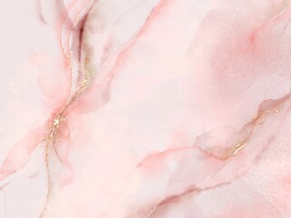  pink gold marble abstract background. alcohol ink golden line glitter digital painting wallpaper. backdrop design.