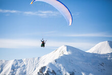 Paragliding High In The Georgian Mountains