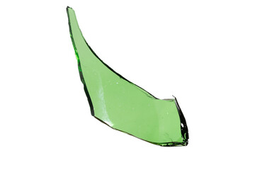 Aufkleber - shard of green glass isolated on a white background