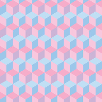 Seamless pattern of the winter color hexagons