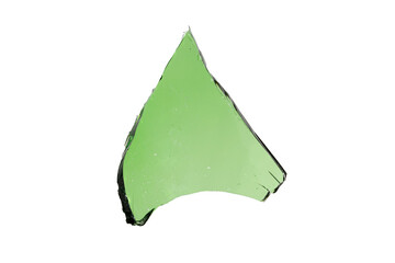 Aufkleber - shard of green glass isolated on a white background