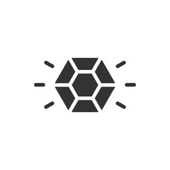 Wall Mural - diamond icon. gem symbol. outline and black brilliant sign png