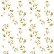 Hand drawn seamless pattern with autumn leaves