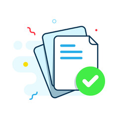 Poster - document has been approved concept illustration flat design vector eps10. modern graphic element for landing page, empty state ui, infographic, icon