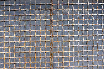 Poster - old rusty grille on the windows