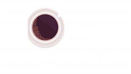 Poster - Animated coffee cup object with text. Time for energy drink. Full sized flat items HD video footage with alpha channel. Color cartoon style illustration animation. Niconne, Neucha fonts used