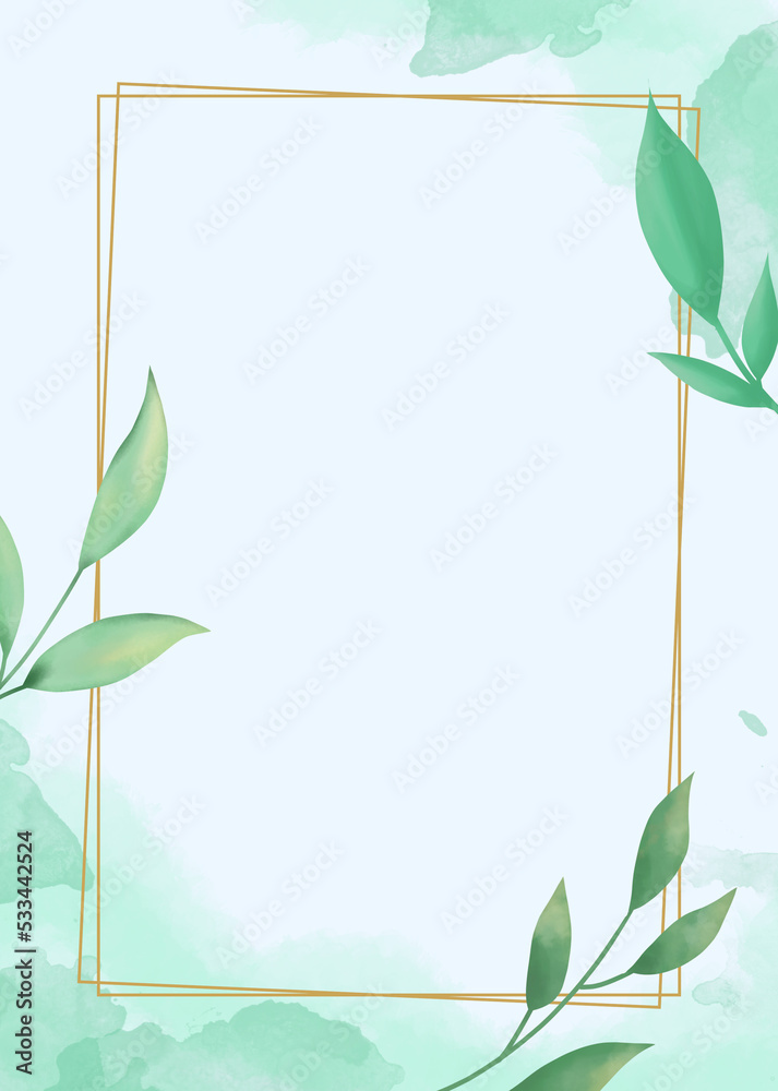 Elegant watercolor floral background for wedding invitation card or engagement invitation