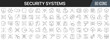 © stas111 - Security systems line icons collection. Big UI icon set in a flat design. Thin outline icons pack. Vector illustration EPS10