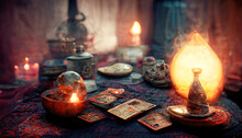 Card Reading.Mysterious Atmosphere