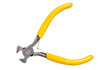 Yellow parrot nose pliers isolated
