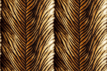 Wall Mural - Seamless pattern illustration. The skin texture of the tiger.