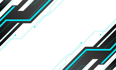 Poster - futuristic gaming overlay for design element copy space. modern shape for ornament live streaming HUD monitor display