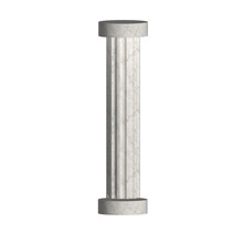 3D Realistic White Marble Pillar Column Isolated On White Background.