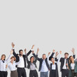 © alotofpeople - Business people raising arms