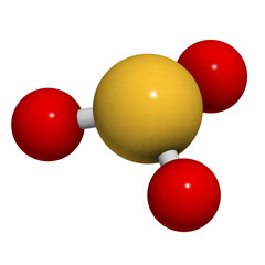 Poster - Sulfite (sulphite) food and wine preservative, molecular model