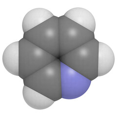 Poster - Pyridine molecule, chemical structure