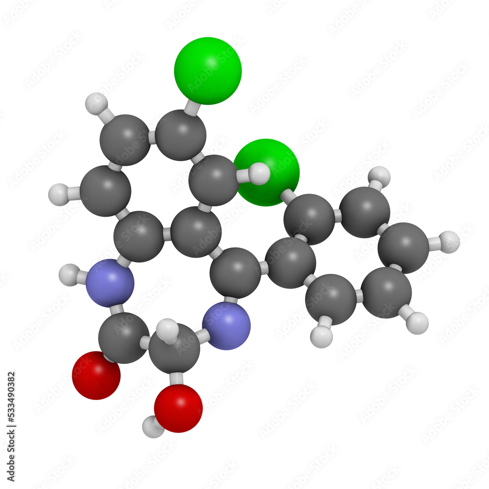 Lorazepam sedative and hypnotic drug (benzodiazepine class), chemical ...